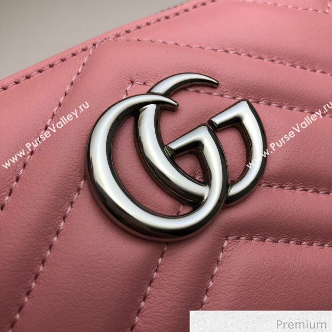 Gucci GG Marmont Large Cosmetic Case 625690 Pastel Pink 2020 (DLH-20070128)