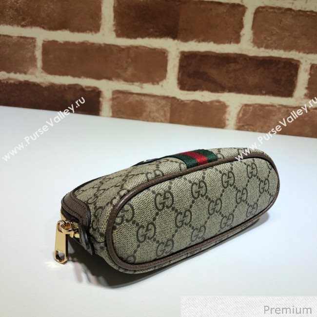 Gucci GG Canvas Medium Cosmetic Case 625550 Brown 2020 (DLH-20070135)