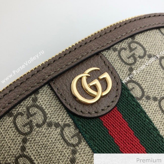 Gucci GG Canvas Medium Cosmetic Case 625550 Brown 2020 (DLH-20070135)