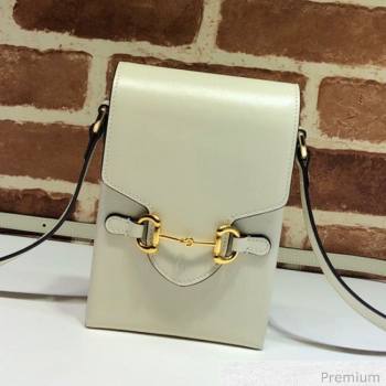 Gucci Horsebit 1955 Vertical Mini Bag 625615 White 2020 (DLH-20070137)