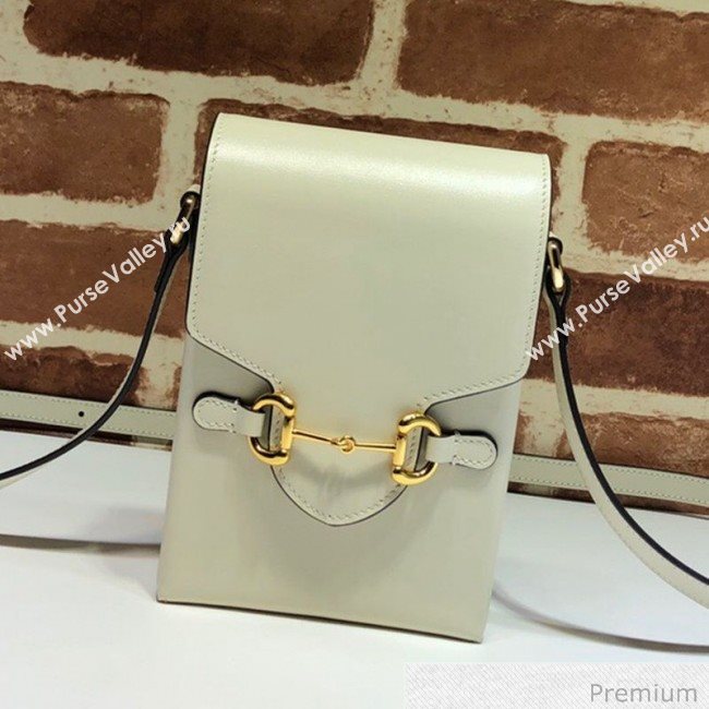 Gucci Horsebit 1955 Vertical Mini Bag 625615 White 2020 (DLH-20070137)