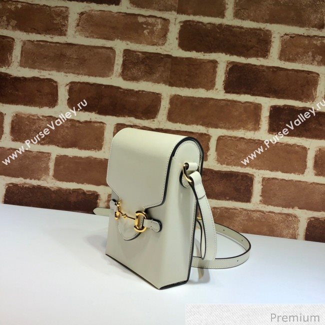 Gucci Horsebit 1955 Vertical Mini Bag 625615 White 2020 (DLH-20070137)