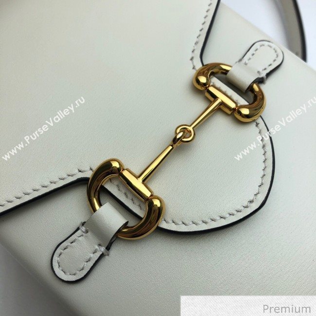 Gucci Horsebit 1955 Vertical Mini Bag 625615 White 2020 (DLH-20070137)