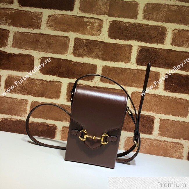 Gucci Horsebit 1955 Vertical Mini Bag 625615 Brown 2020 (DLH-20070136)