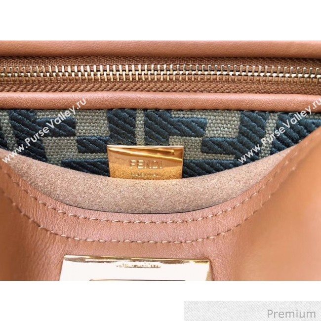 Fendi Peekaboo Iconic Mini Leather Bag Brown 2020 (SU-20070214)