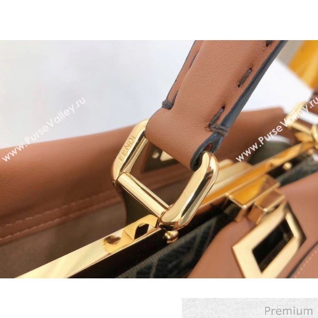 Fendi Peekaboo Iconic Medium Leather Bag Brown 2020 (SU-20070213)