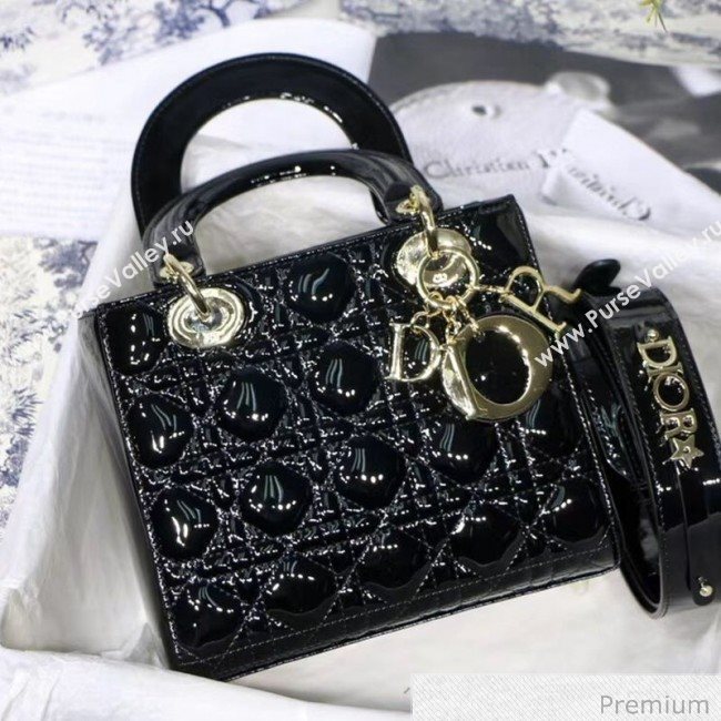 Dior MY ABCDior Small Bag in Patent Leather Black 2019 (XXG-20070225)