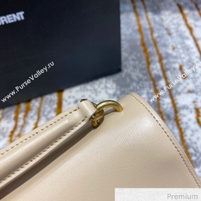 Saint Laurent Sunset Chain Wallet in Smooth Leather 533026 Nude 2020 (JD-20070301)