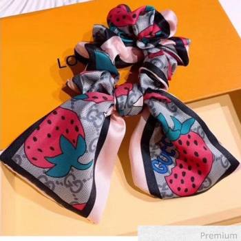 Gucci GG Strawberry Bow Headband Pink 2020 (MAO-20070634)