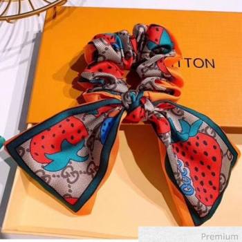 Gucci GG Strawberry Bow Headband Orange 2020 (MAO-20070635)