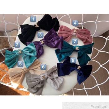 Chanel Velvet Hair Barrette 2020 (8 Colors) (MAO-20070632)