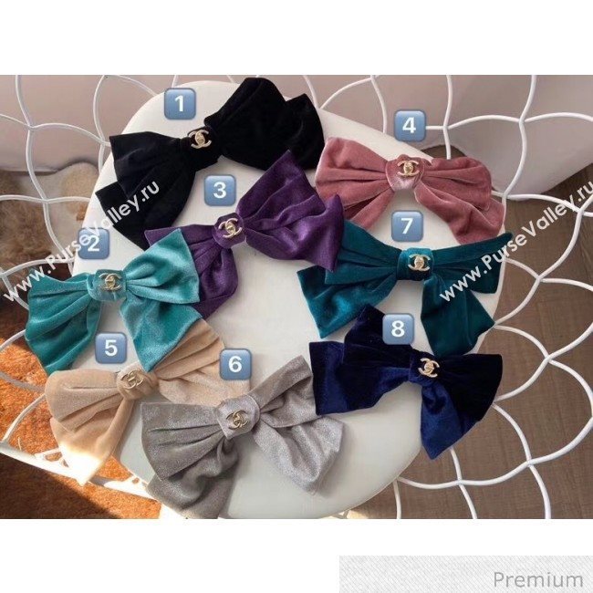 Chanel Velvet Hair Barrette 2020 (8 Colors) (MAO-20070632)