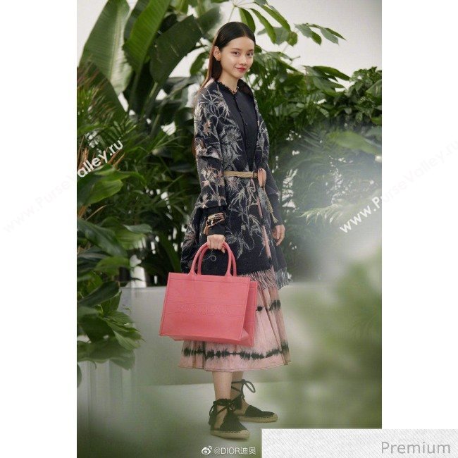 Dior Small Book Tote in Pink Calfskin 2020 (XXG-20071017)