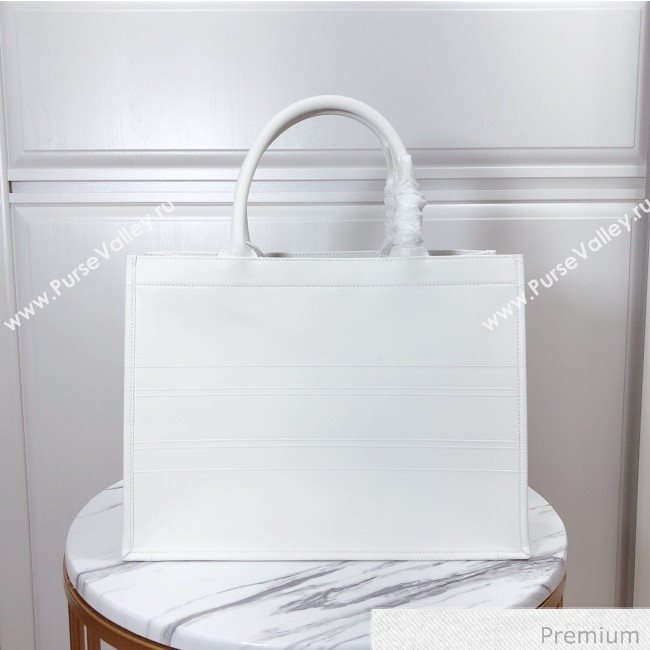 Dior Small Book Tote in White Calfskin 2020 (XXG-20071019)