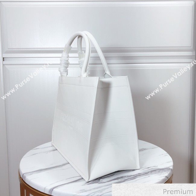 Dior Small Book Tote in White Calfskin 2020 (XXG-20071019)