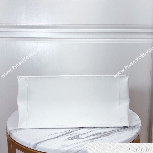 Dior Small Book Tote in White Calfskin 2020 (XXG-20071019)