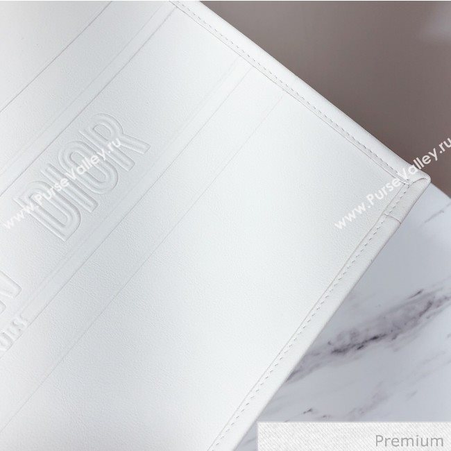 Dior Small Book Tote in White Calfskin 2020 (XXG-20071019)