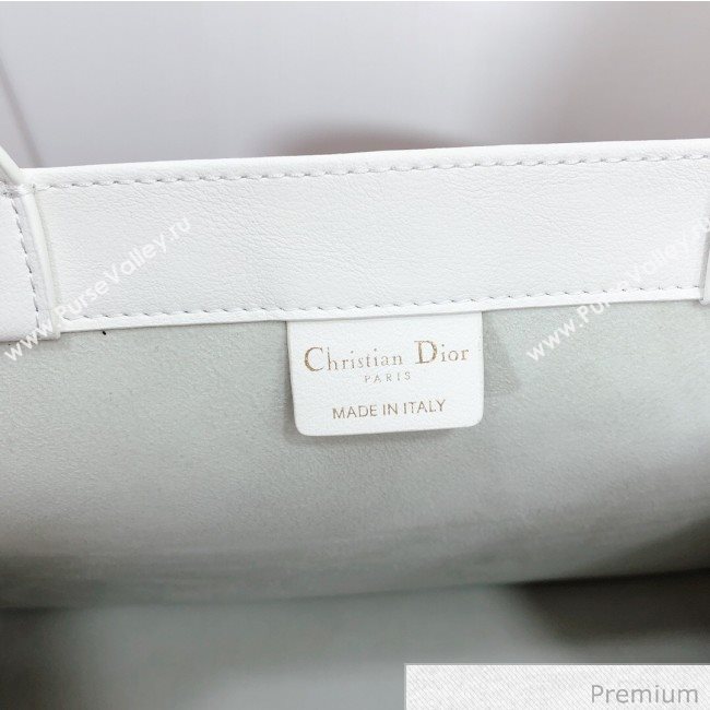 Dior Small Book Tote in White Calfskin 2020 (XXG-20071019)