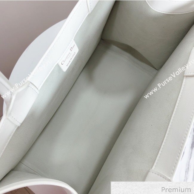 Dior Small Book Tote in White Calfskin 2020 (XXG-20071019)
