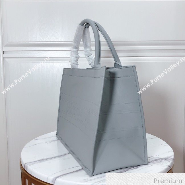 Dior Small Book Tote in Grey Calfskin 2020 (XXG-20071020)