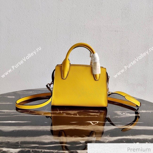 Prada Saffiano Leather Top Handle Bag 1BA269 Yellow 2020 (YZ-20071028)