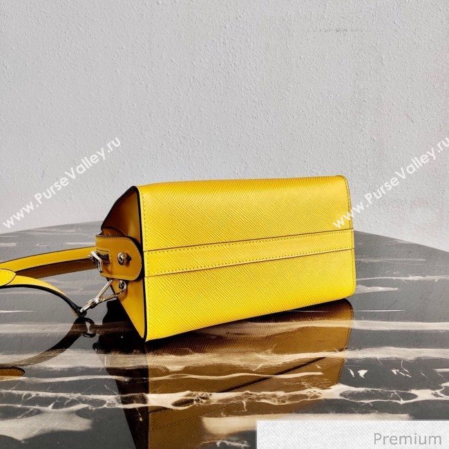 Prada Saffiano Leather Top Handle Bag 1BA269 Yellow 2020 (YZ-20071028)