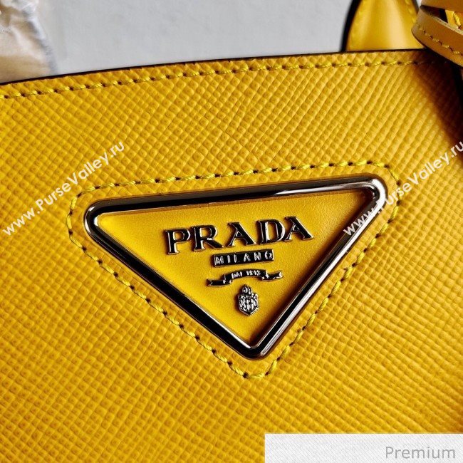 Prada Saffiano Leather Top Handle Bag 1BA269 Yellow 2020 (YZ-20071028)