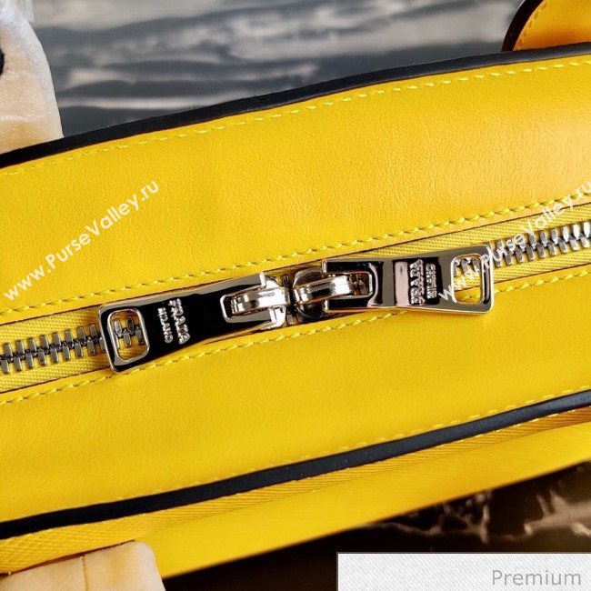 Prada Saffiano Leather Top Handle Bag 1BA269 Yellow 2020 (YZ-20071028)