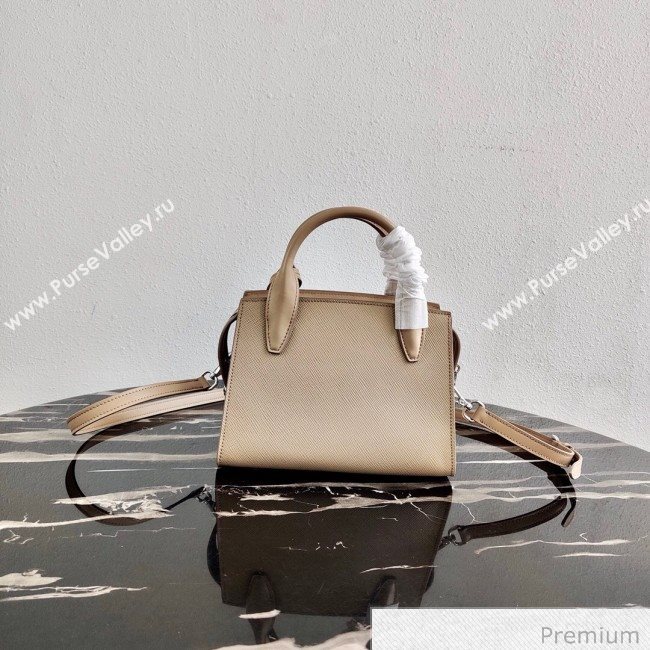 Prada Saffiano Leather Top Handle Bag 1BA269 Beige 2020 (YZ-20071029)