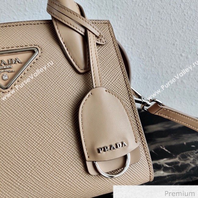 Prada Saffiano Leather Top Handle Bag 1BA269 Beige 2020 (YZ-20071029)