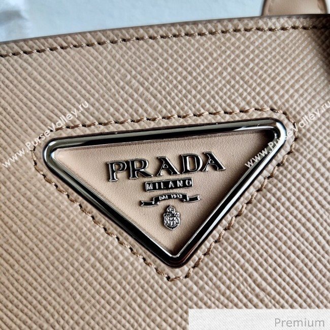 Prada Saffiano Leather Top Handle Bag 1BA269 Beige 2020 (YZ-20071029)