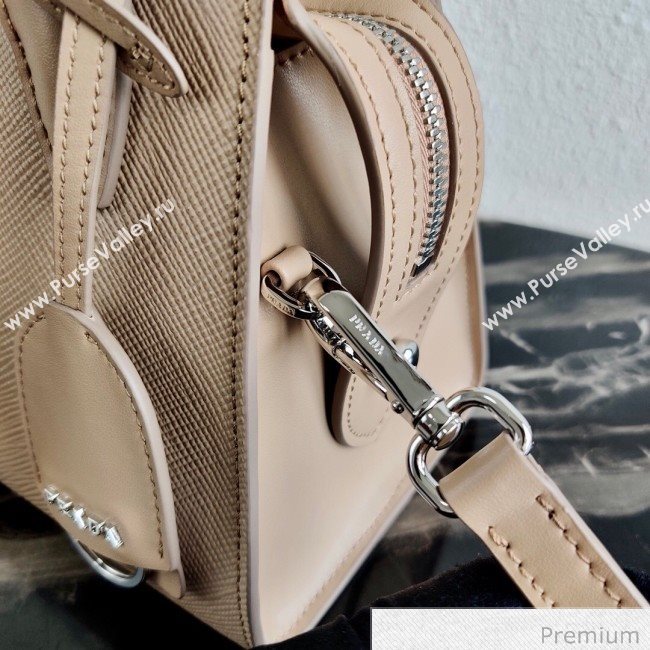 Prada Saffiano Leather Top Handle Bag 1BA269 Beige 2020 (YZ-20071029)