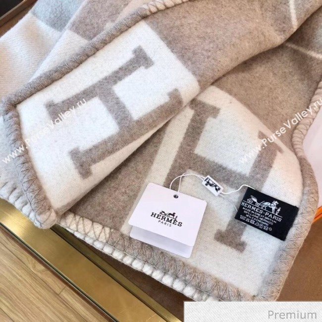 Herems Wool & Cashmere Avalon III Throw Blanket Light Grey 2020 (WTZ-20070762)