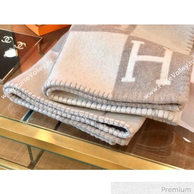 Herems Wool & Cashmere Avalon III Throw Blanket Light Grey 2020 (WTZ-20070762)