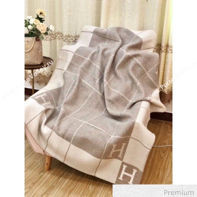 Herems Wool & Cashmere Avalon III Throw Blanket Light Grey 2020 (WTZ-20070762)