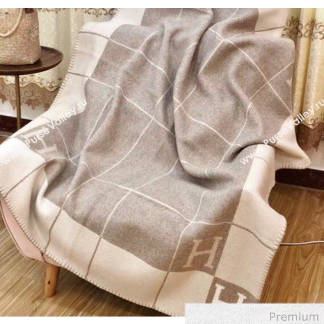 Herems Wool & Cashmere Avalon III Throw Blanket Light Grey 2020 (WTZ-20070762)