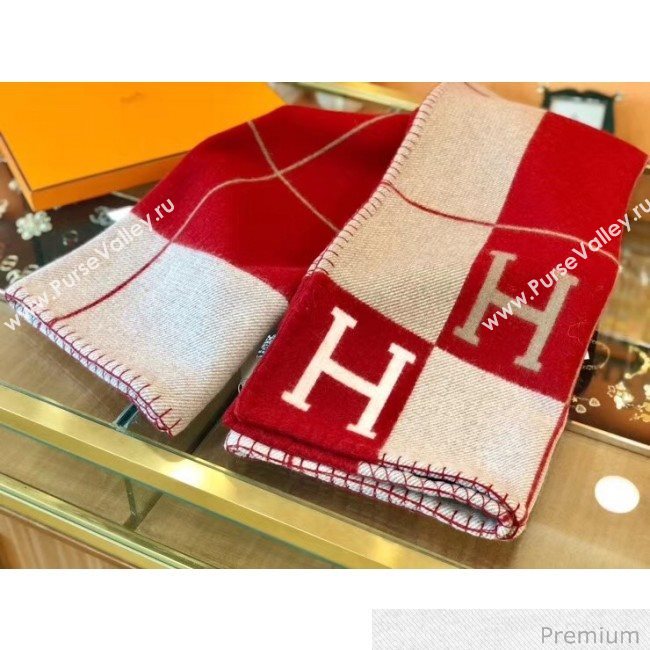 Herems Wool & Cashmere Avalon III Throw Blanket Red 2020 (WTZ-20070763)