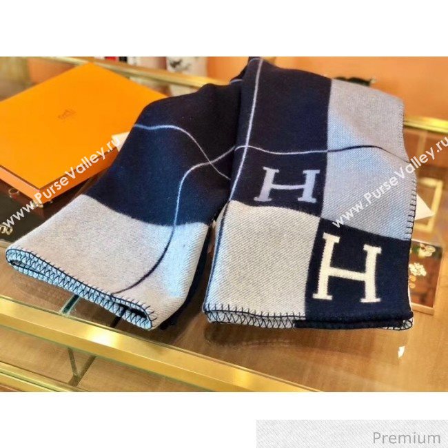 Herems Wool & Cashmere Avalon III Throw Blanket Blue 2020 (WTZ-20070765)