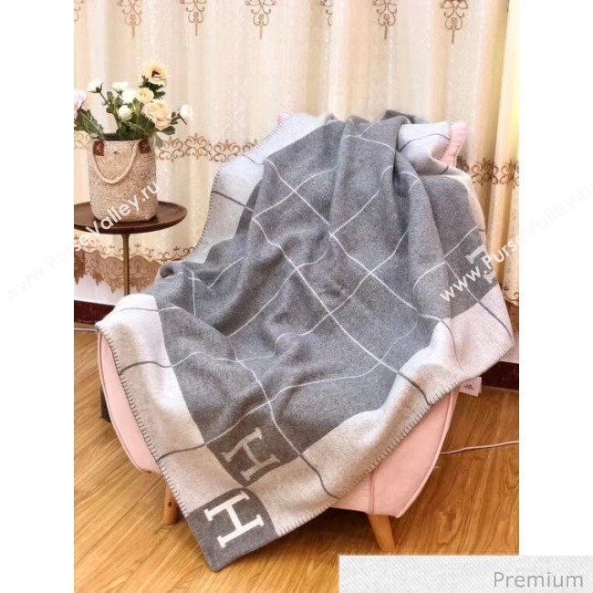 Herems Wool & Cashmere Avalon III Throw Blanket Light Grey 2020 (WTZ-20070766)