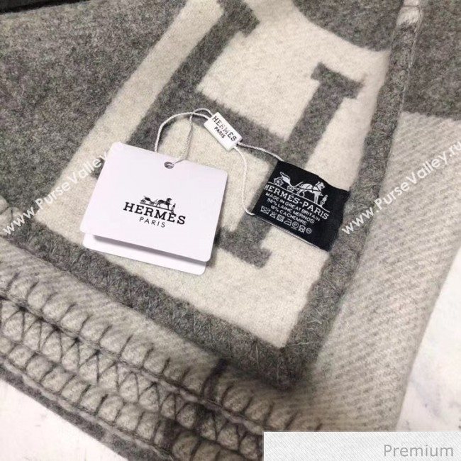 Herems Wool & Cashmere Avalon III Throw Blanket Light Grey 2020 (WTZ-20070766)