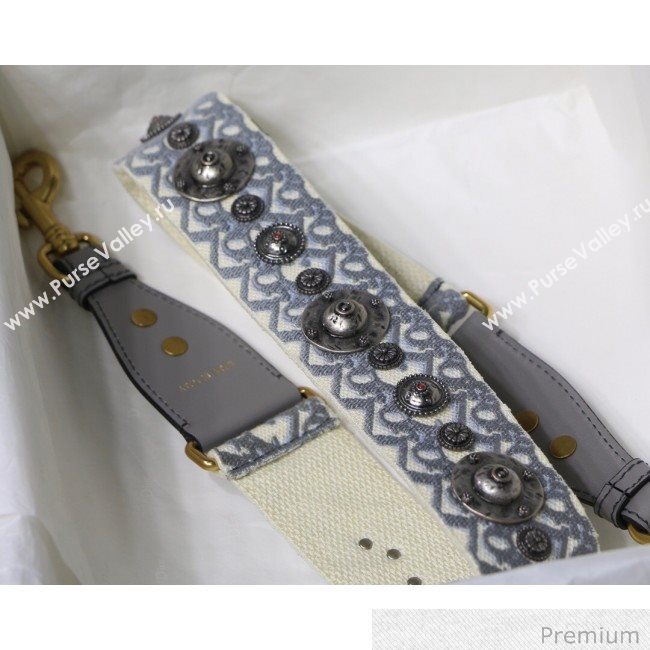 Dior Camouflage Embroidered Shoulder Strap Grey 2020 (XXG-20070964)