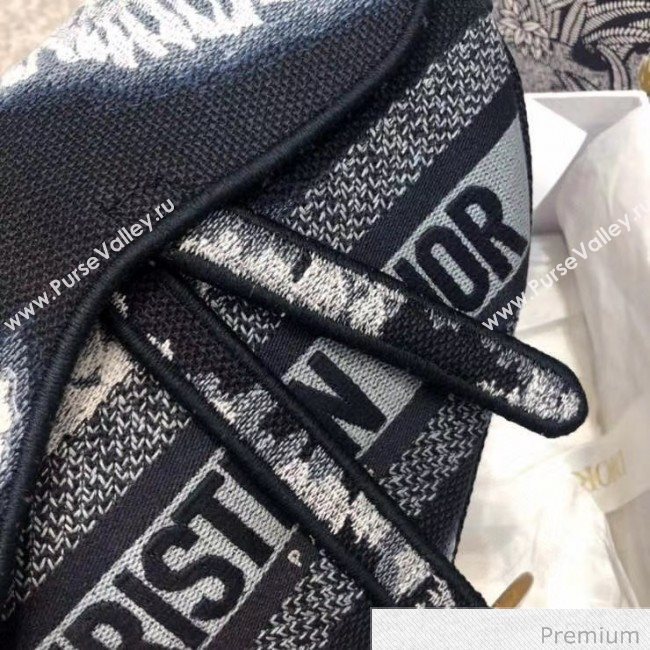 Dior Blue Multicolor Tie & Dior Embroidery Saddle Bag 2020 (BF-20071061)