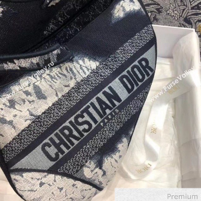 Dior Blue Multicolor Tie & Dior Embroidery Saddle Bag 2020 (BF-20071061)