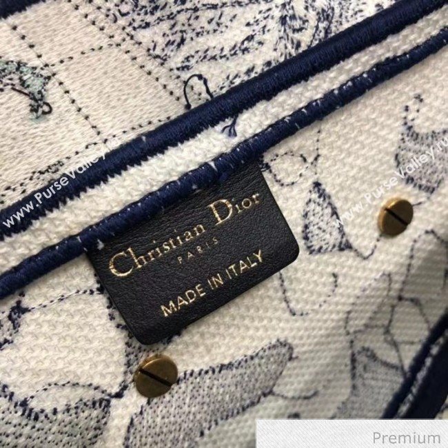 Dior Blue Multicolor Dior Around the World Embroidery Saddle Bag 2020 (BF-20071062)