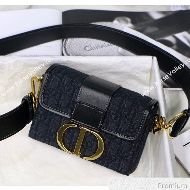 Dior 30 Montaigne Mini Box Shoulder Bag In Dior Oblique Jacquard Black 2020 (XXG-20071065)