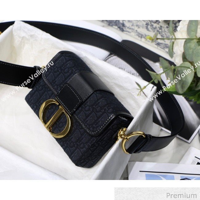 Dior 30 Montaigne Mini Box Shoulder Bag In Dior Oblique Jacquard Black 2020 (XXG-20071065)