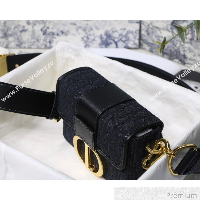 Dior 30 Montaigne Mini Box Shoulder Bag In Dior Oblique Jacquard Black 2020 (XXG-20071065)