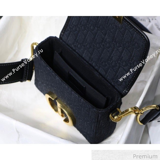 Dior 30 Montaigne Mini Box Shoulder Bag In Dior Oblique Jacquard Black 2020 (XXG-20071065)