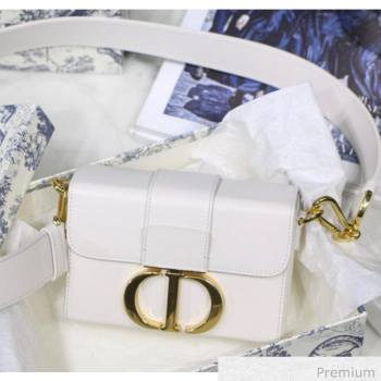 Dior 30 Montaigne Mini Box Shoulder Bag in White Box Calfskin 2020 (XXG-20071067)