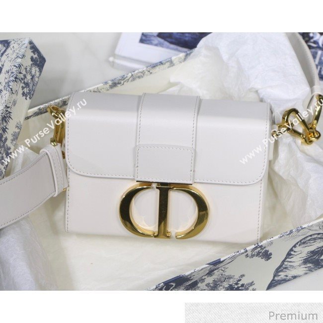 Dior 30 Montaigne Mini Box Shoulder Bag in White Box Calfskin 2020 (XXG-20071067)